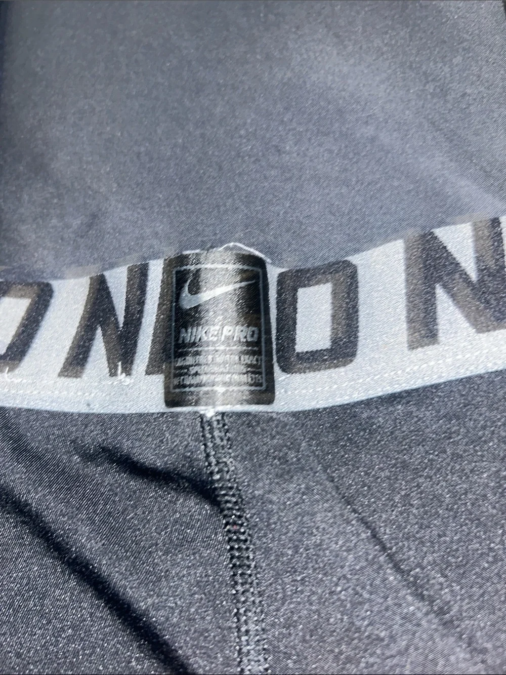 Nike Pro Black Kids Leggings with White Swoosh
